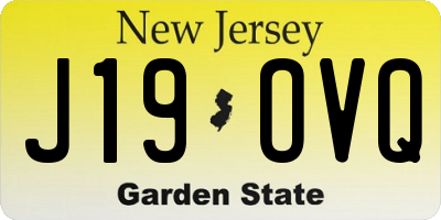 NJ license plate J19OVQ