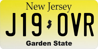 NJ license plate J19OVR