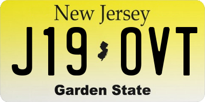 NJ license plate J19OVT