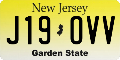 NJ license plate J19OVV