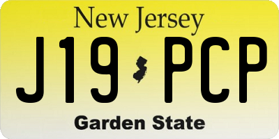 NJ license plate J19PCP