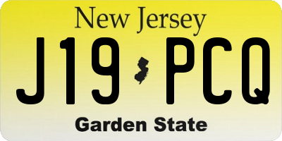 NJ license plate J19PCQ
