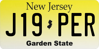 NJ license plate J19PER