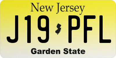 NJ license plate J19PFL