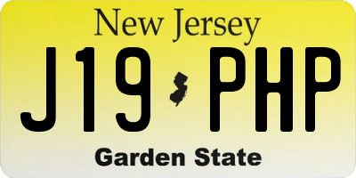 NJ license plate J19PHP
