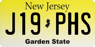 NJ license plate J19PHS