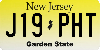 NJ license plate J19PHT