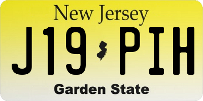 NJ license plate J19PIH