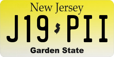 NJ license plate J19PII