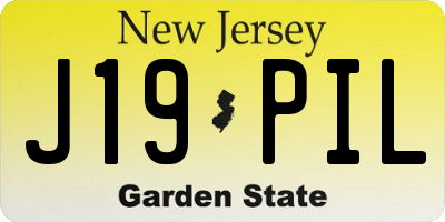 NJ license plate J19PIL