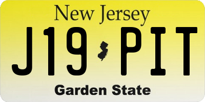 NJ license plate J19PIT