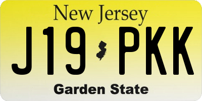NJ license plate J19PKK