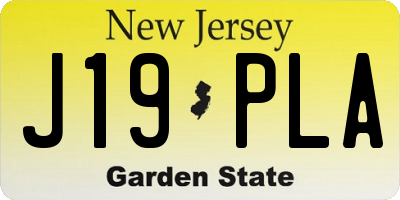 NJ license plate J19PLA