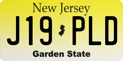 NJ license plate J19PLD