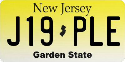 NJ license plate J19PLE