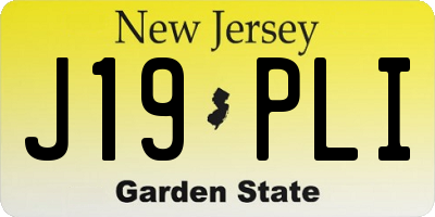 NJ license plate J19PLI