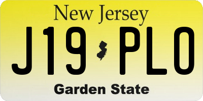 NJ license plate J19PLO