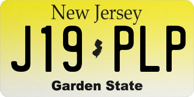 NJ license plate J19PLP