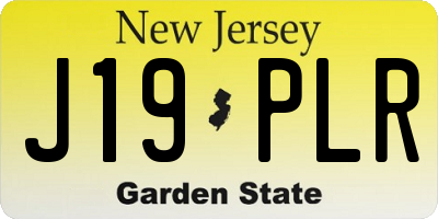 NJ license plate J19PLR