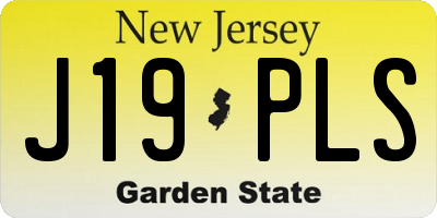 NJ license plate J19PLS