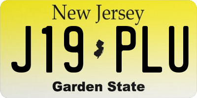 NJ license plate J19PLU