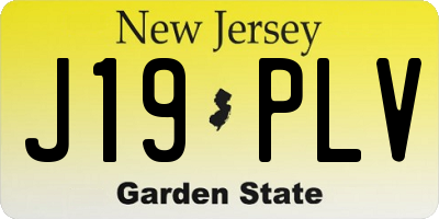 NJ license plate J19PLV