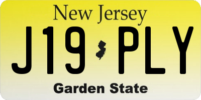 NJ license plate J19PLY