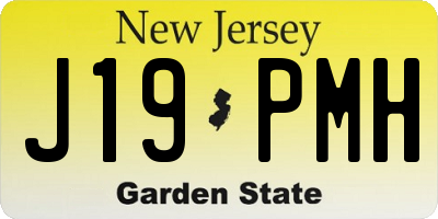 NJ license plate J19PMH