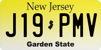 NJ license plate J19PMV