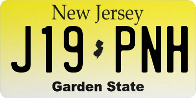 NJ license plate J19PNH