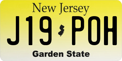 NJ license plate J19POH