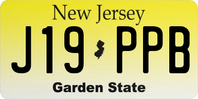 NJ license plate J19PPB