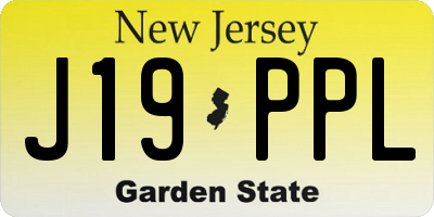 NJ license plate J19PPL