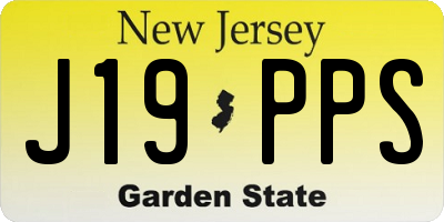 NJ license plate J19PPS