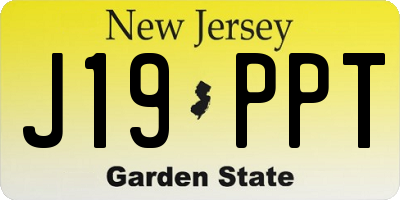 NJ license plate J19PPT