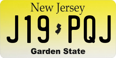 NJ license plate J19PQJ