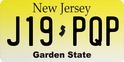 NJ license plate J19PQP