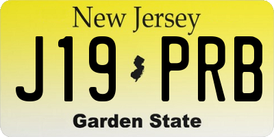 NJ license plate J19PRB