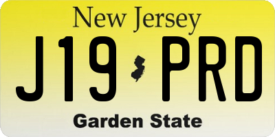 NJ license plate J19PRD