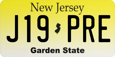 NJ license plate J19PRE