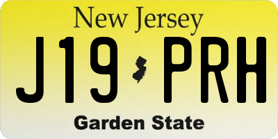 NJ license plate J19PRH