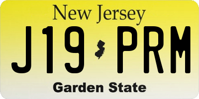 NJ license plate J19PRM