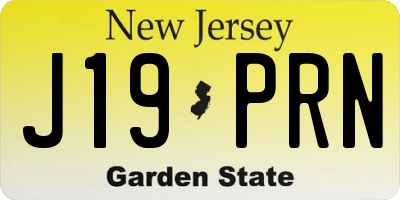NJ license plate J19PRN