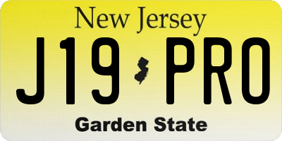 NJ license plate J19PRO