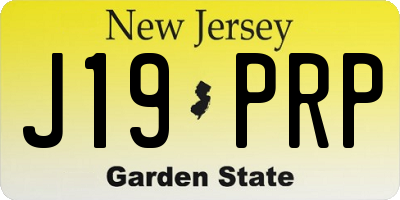 NJ license plate J19PRP