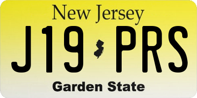 NJ license plate J19PRS