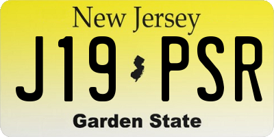 NJ license plate J19PSR
