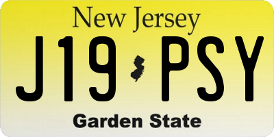 NJ license plate J19PSY