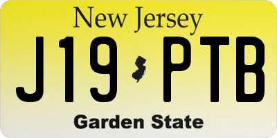 NJ license plate J19PTB