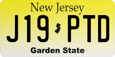 NJ license plate J19PTD